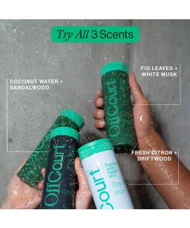 OffCourt Sulfate-Free Body Wash for Men & Women - Non-Drying Exfoliator with Glycolic & Lactic Acids Leaves Skin Fresh & Smooth with Fig Leaves and White Musk Scent 14 Fl. Oz (Pack of 1) Fig Leaves + White Musk 14 Fl Oz (P  - Buy Online on GoSupps.com