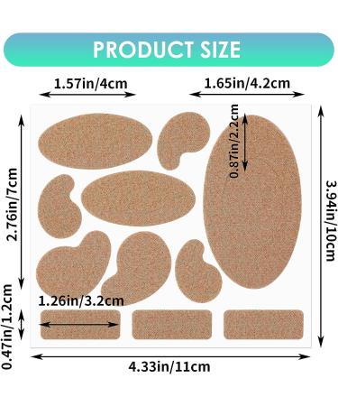 WLLHYF 10 Sheets Moleskin Tape Flannel Adhesive Pads - Blister Prevention & Moisture-Wicking Heel Stickers for Foot Protection - Buy Online on GoSupps.com