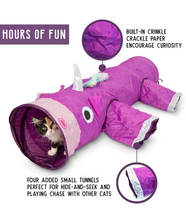 Pet Craft Supply Magic Mewnicorn Multi Cat Tunnel - Boredom Relief Toys for Dogs, Cats, Rabbits, Kittens, and Guinea Pigs - Buy Online on GoSupps.com