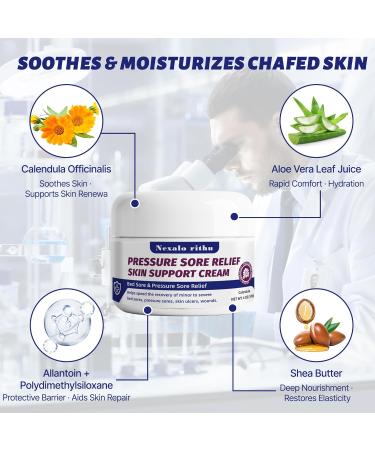 Bed Sore Cream & Pressure Sore Cream with Calendula & Aloe Vera Gentle Daily Care for Bed Sores Ulcers and Chafed Skin Provides Soothing Support BedSores TreatmentCream for Home & Nursing Use - Buy Online on GoSupps.com