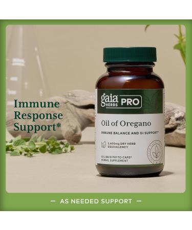 GAIA HERBS PRO Oil of Oregano - Immune Support Supplement - Carvacrol & Thymol for Antioxidant Support - Gut Health & Wellness Formula* - 60 Vegan Capsules (60 Servings) - Buy Online on GoSupps.com