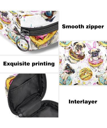 Cute Women's Napkin Storage Bags for Dogs & Donuts | Portable Period Bag for Women Teenagers & Girls | Menstrual Cup & Breastfeeding Holder - Buy Online on GoSupps.com