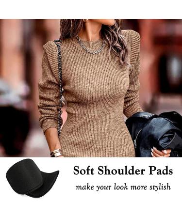 Sponge Shoulder Pads Set-in Inserts for Jacket Blazer Coat Dress - 4 Pairs Cotton Shoulder Enhancers for Women Men - Sewing Foam Padding Accessories - Buy Online on GoSupps.com