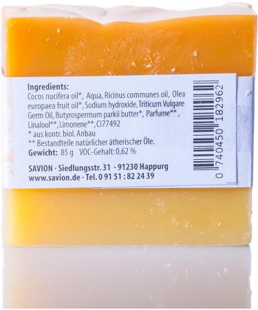  Savion Savion 2-in-1 Natural Soap for Sports and Travel | Hair and Body | Vegan Palm Oil Free Organic | Relaxing and Nourishing Effect 85g | Made in Germany - Buy Online on GoSupps.com