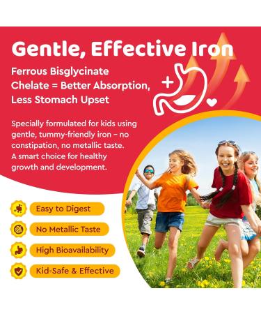 Liquid Iron Supplement for Kids Kids Multivitamin with Iron Drops with Zinc Vitamin B Complex Folate - Support Blood Builder & Energy Iron Deficiency for Women Men Vegan Strawberry 2 Fl Oz - Buy Online on GoSupps.com