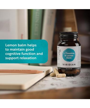 Viridian - L-Theanine and Lemon Balm 90 Veg Caps | 300mg Lemon Balm Extract & 200mg L-Theanine | Supports Cognitive Function | 100% Active Ingredients with No Fillers or Artificial Additives 90 count (Pack of 1) - Buy Online on GoSupps.com