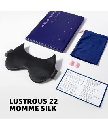 100% Blackout Silk Sleep Mask for Women and Men - Pure Mulberry Silk Eye Mask - Buy Online on GoSupps.com