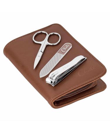 Chali 7-Piece Nail Set - Stainless Steel Manicure/Pedicure Kit with Case Nail Scissors Clippers & Glass File | International Shipping - Buy Online on GoSupps.com