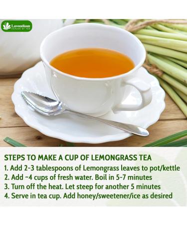 Lavendium 56g (2oz) Lemongrass Dried Leaves (Cut & Sifted) 100% Natural & Pure Lemongrass leaves Lemongrass Herbal Tea. Lemongrass Leaf Tea. No Sugar No Caffeine No Gluten Vegan. - Buy Online on GoSupps.com