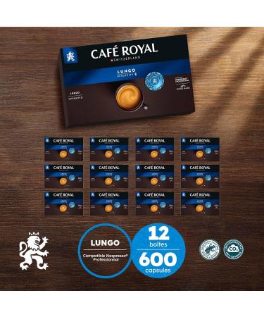 Coffee Pods - Caf Royal Pro | 12 x 50 - Compatible with Nespresso * Professional Coffee Machines - Lungo Flavor - Buy Online on GoSupps.com