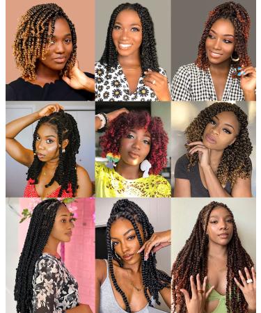 6 Inch Pre-twisted Passion Twist Crochet Hair 8 Packs - Short Pre-looped Braiding Hair in 1B/Natural Black (Pack of 8) - Buy Online on GoSupps.com