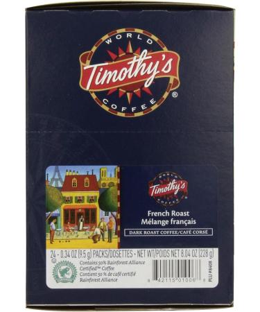 Timothy's World Coffee French Roast K-Cup Portion Pack for Keurig Brewers 96-Count - Buy Online on GoSupps.com