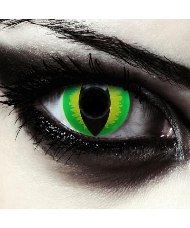 Green cat eye contact lenses Design: Green Cateye