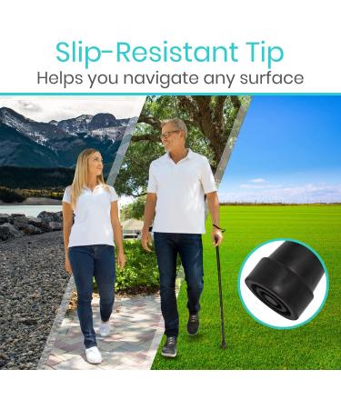 Folding Cane for Men and Women - Lightweight and Adjustable - Portable Hand Walking Stick - Balancing Mobility Aid - Sleek Black Design - Buy Online on GoSupps.com