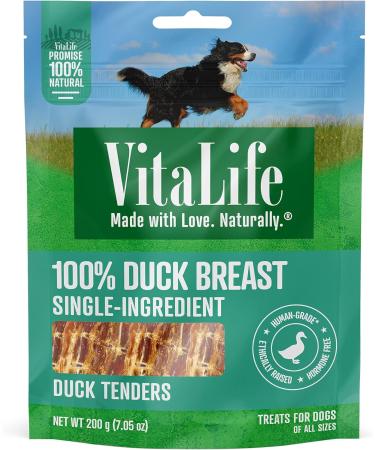 VitaLife All Natural Dog Treats - Chicken Tenders 750g + Duck Tenders 200g - Buy Online on GoSupps.com