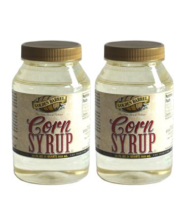 Golden Barrel Corn Syrup 32 FL OZ (1 QUART) 946 mL all-natural syrup - thick-textured, clear in color, and 100 percent preservative-free/no high fructose corn syrup (2pack)