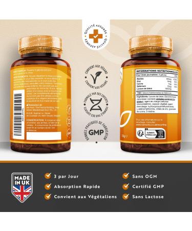 Brewer's Yeast with Zinc Selenium Copper and Biotin - Active Yeast - Brewer's Yeast Hair Skin and Nails - Maintaining a Normal Immune System - 180 Vegetable Capsules - Nutravita - Buy Online on GoSupps.com