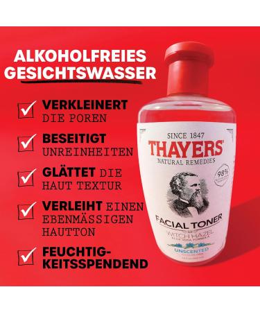 Thayer's Organic Aloe Vera Facial Toner - Alcohol-Free Vegan 98% Natural - Radiance & Pore Reduction - 355 ml - Buy Online on GoSupps.com