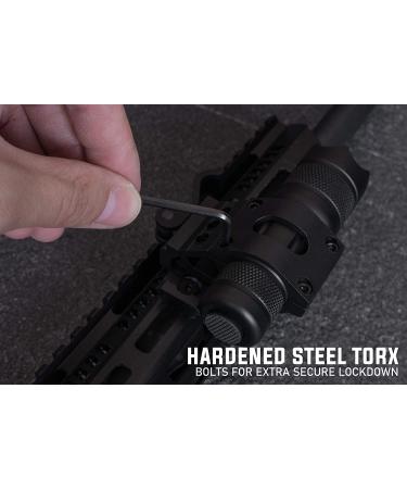 Monstrum 1 Inch Offset Picatinny Rail Mount - Quick Release Flashlight Holder - Buy Online on GoSupps.com