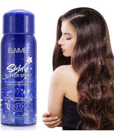 Blue Holographic Glitter Spray 60ML - Waterproof and Long-Lasting Body Shiny Spray for Hair and Skin - Buy Online on GoSupps.com