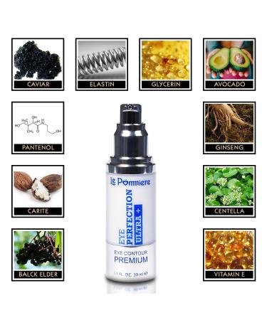Le Pommiere Under Eye Cream 1.1 fl oz - Anti Bags, Dark Circles, Puffiness & Crow's Feet - Vitamin E Infused, Anti-Wrinkle Eye Contour Moisturizer for Face & Skin - Buy Online on GoSupps.com