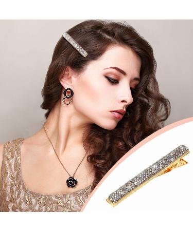 8-Piece Rhinestone Hair Clips - Crystal Alligator Hair Pins for Women and Girls - Buy Online on GoSupps.com