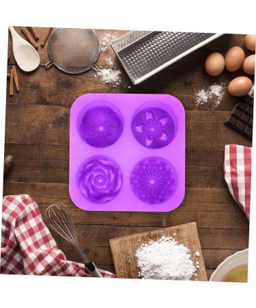 MAGICLULU 2 Pcs Handmade Soap Mold Cake Pan Purple Silica Gel Cute 3X16.6X16.6CMx2pcs - Buy Online on GoSupps.com