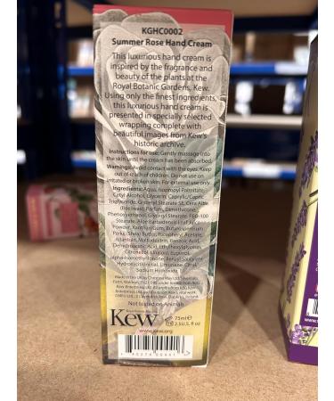 The English Soap Company Royal Botanical Gardens Kew Hand Cream Rose Hand Cream Moisturising Hand Cream for Men and Women Summer Rose Scent 75ml - Buy Online on GoSupps.com