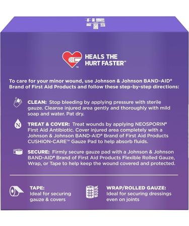 Band-Aid Brand Cushion Care Non-Stick Gauze Pads - 25 Individually-Wrapped Medium Pads - Buy Online on GoSupps.com