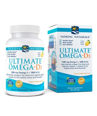 Nordic Naturals Ultimate Omega-D3 Lemon 1000 mg 60 Soft Gels