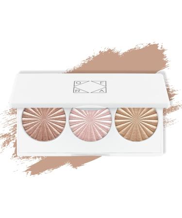 Ofra Cosmetics Rodeo Drive Highlighter - Champagne Highlighter Makeup Palette for Cheeks  Nose  Eyes - Liquid to Baked Powder  Highly-Pigmented  Vegan Formula - Buttery Smooth  Long-Lasting - 10g