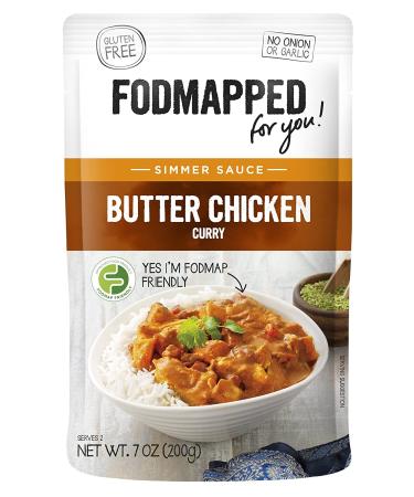 FODMAPPED Low FODMAP Butter Chicken Simmer Sauce 7 OZ (200g) - Authentic Indian Flavors | Shop Now! - Buy Online on GoSupps.com
