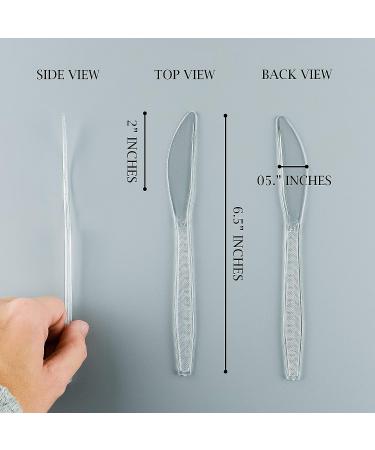 Plasticpro Clear Plastic Knives - 300 Count Medium Weight Disposable Cutlery - Buy Online on GoSupps.com