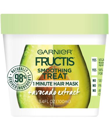 Garnier Fructis Smoothing Treat 1 Minute Hair Mask + Avocado Extract 3.4 fl oz (100 ml)