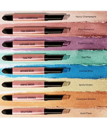 Makeup Revolution Lustre Wand Shadow Stick - Obsessed Bronze | Ultra-Pigmented Metallic Eyeshadow | Seamless Glide & Buildable Formula | International Shipping Available - Buy Online on GoSupps.com