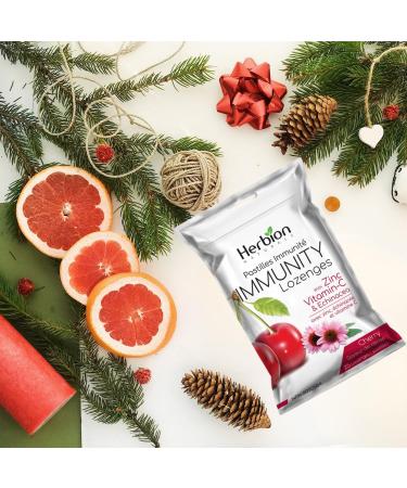 Herbion Naturals Immunity Lozenges with Zinc vitamin-C & Echinacea source of Antioxidant help Maintain & Support Immune System promote Good Health for adults & kids 6+ 25 CT Cherry Flavour - Buy Online on GoSupps.com