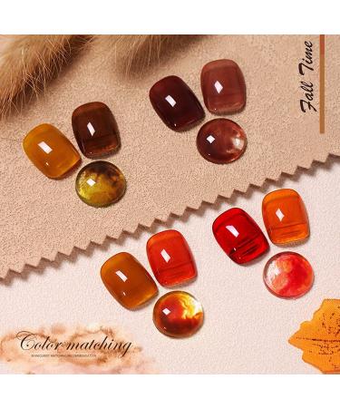 Jelly Gel Nail Polish Set - 6 Sheer Brown UV LED Soak Off Colors for Home DIY Manicure & Nail Salon | International Shipping - Buy Online on GoSupps.com