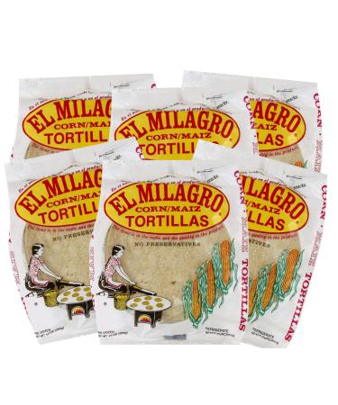 El Milagro Classic Corn Maiz Natural Soft Tortillas - 6 Pack