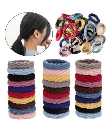 Wetopkim 60 Pcs Non-Slip Hair Ties for Thick, Heavy, and Curly Hair - Lightweight, Seamless, Highly Elastic - Buy Online on GoSupps.com