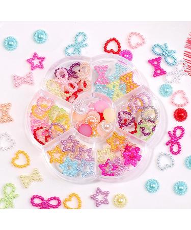 3D Pearl Bow Nail Charms Colorful Nail Art Charms Nail Gems for Nail Decorations Multi-shape Star Bowknot Pearl Heart Nail Art Gems for Girls Women DIY Nail Accessories for Nail Salon - Buy Online on GoSupps.com