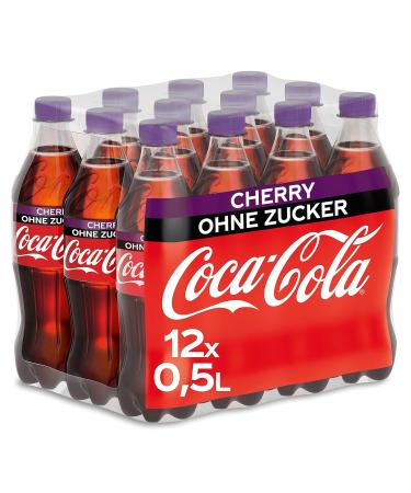 Coca-Cola Zero Sugar Caffeine-Free Soft Drink & Cherry Bundle - 12 x 500ml | No Sugar Refreshment - Buy Online on GoSupps.com