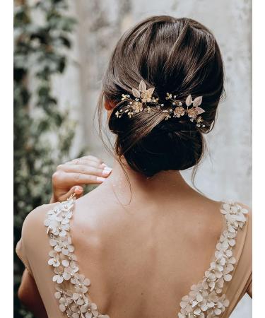 SWEETV Handmade Wedding Hair Pins for Brides - 2Pcs Bridal Hair Accessories Set - Buy Online on GoSupps.com