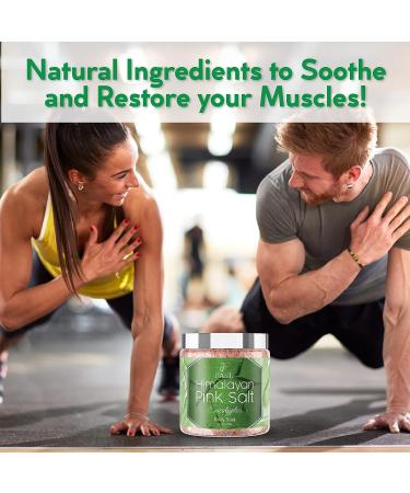 Organic Himalayan Pink Salt Body Soak with Lavender Essential Oils - Eucalyptus Scent | 12 oz Jar - Buy Online on GoSupps.com