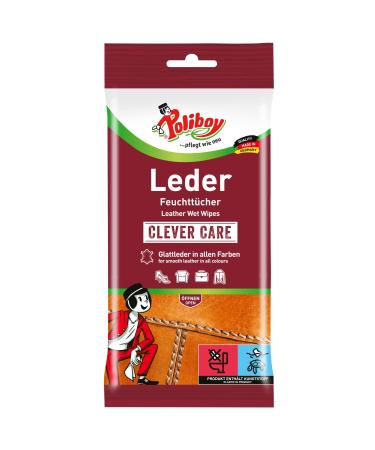 Poliboy - Leather care towels - for all smooth leather in all colors - wet wipes - individually - 20 towels - made in Germany 20 pieces (1 Pack) - Buy Online on GoSupps.com