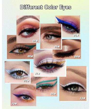  Lestpola Light Pink Glitter Eyeliner Waterproof Metallic Shimmer Gel Eyeliner with Pencil Sharpener Long Lasting Glitter Eyeshadow Silky Smooth Texture Shiny Eye Pen - Buy Online on GoSupps.com