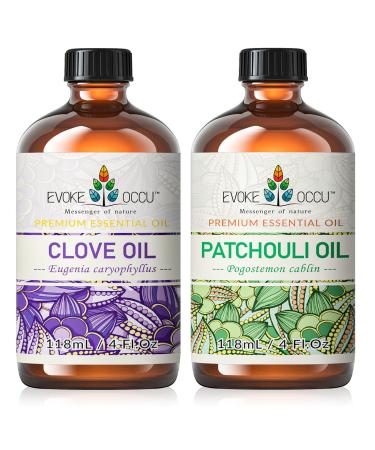 EVOKE OCCU Clove Essential Oil and Patchouli Essential Oil - 4 Fl Oz