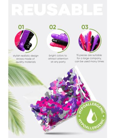 15pcs Bachelorette Party Straw Confetti Pack Bride Party Drinking Straws Bachelorette Party Pennis Straws Hen Straws Naughty Crazy Hen Night Straws Funny Bachelorette Party Drinking Straws - Buy Online on GoSupps.com