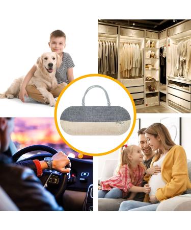 FRiEQ 100% Activated Bamboo Charcoal Air Purifying Bag | Lasts 365+ Days | Fragrance-Free Deodorizer for Car | Absorbs Smoke Smell and Bad Odors - Grey/Beige - Buy Online on GoSupps.com