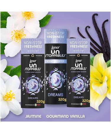 Lenor Scent Booster Beads Unstoppables Dreams Fabric Softener (3x320g) with Wishesla Multipurpose Mesh Laundry Bag - Buy Online on GoSupps.com