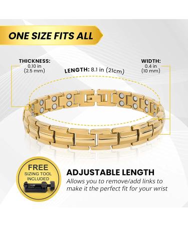 Magnetrx Ultrastarkes Titan Magnetic Band for Women - Stylish Gold Magnetic Arm Bands & Size Determination Tools | Boost Wellness & Style - Buy Online on GoSupps.com